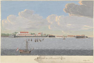 Ansicht von Colombo von der Reede aus von Cornelis Steiger
