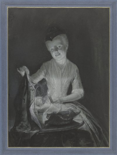 Sara Troost mit ihrer Puppe von Cornelis Troost