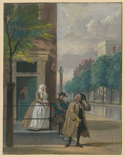 Szene aus einem Lustspiel („De ontdekte Schijndeugd“ von Lingelbach) von Cornelis Troost