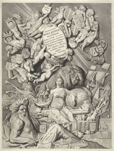 Titelblatt für eine Reihe von Grafen und Gräfinnen von Holland, Zeeland und Westfriesland von Cornelis Visscher (II)