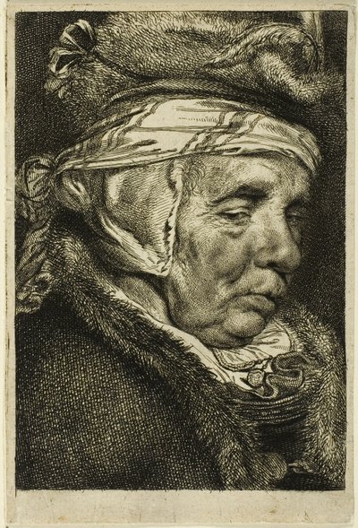 Kopf einer alten Frau von Cornelis Visscher