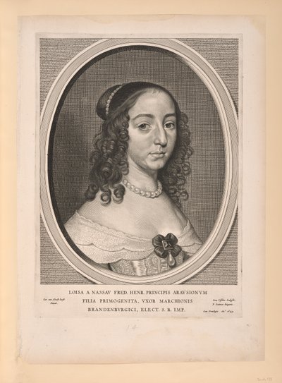 Louise Henrietta, Prinzessin von Oranien-Nassau, aus Neun Porträts von Cornelis Visscher