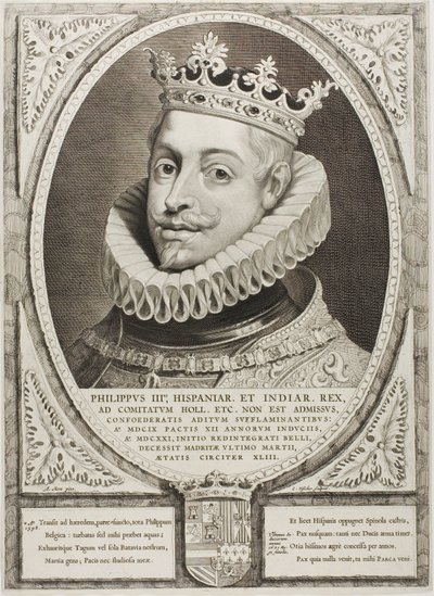 Philipp III., König von Spanien, aus Principes Hollandiae, Zelandiae, et Frisiae von Cornelis Visscher