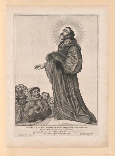 Heiliger Egbert der Abt, aus Heilige des Nordens und Südens der Niederlande von Cornelis Visscher