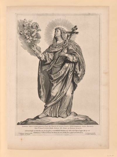Heilige Liduina, aus Heilige der Nord- und Südniederlande von Cornelis Visscher