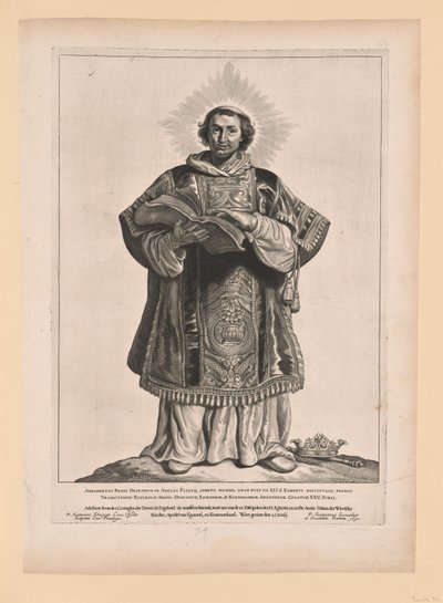 Heiliger Werenfridus, aus Heilige der Nord- und Südniederlande von Cornelis Visscher
