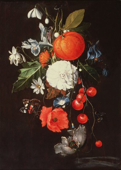 Stillleben mit Obst und Blumen von Cornelis de Heem