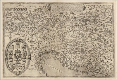 Karte der Donau von Cornelis de Jode, 1593 von Cornelis de Jode