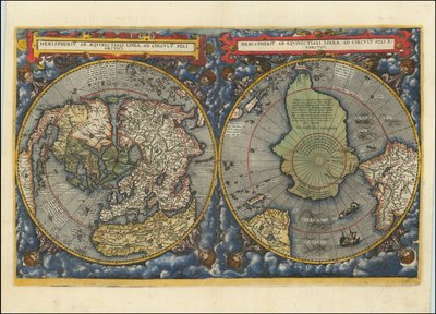 Hemispheriu ab Aequinoctiali Linea, ad Circulu Poli Arctici, 1593 von Cornelis de Jode