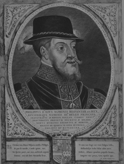 Philipp II., König von Spanien, aus der Serie Grafen und Gräfinnen von Holland, Zeeland und W... von Cornelis de Visscher