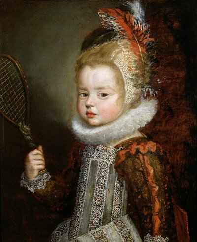 Porträt eines Kindes mit Schläger von Cornelis de Vos