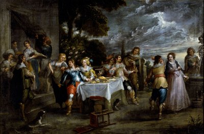 Geschichte des verlorenen Sohnes: Verschwendung. von Cornelis de Wael