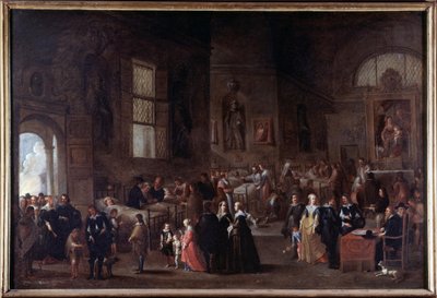 Werke der Barmherzigkeit: die Kranken besuchen von Cornelis de Wael