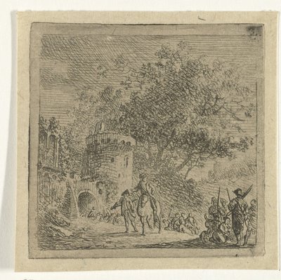 Soldaten bei einem Tor von Cornelis van Hardenbergh