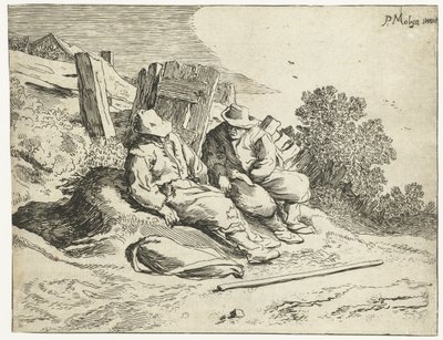 Bauern am Straßenrand von Cornelis van Kittensteyn (attributed to)