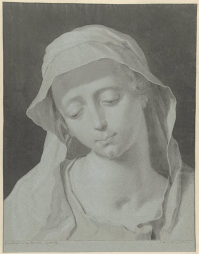 Kopf einer verschleierten Frau von Cornelis van Noorde
