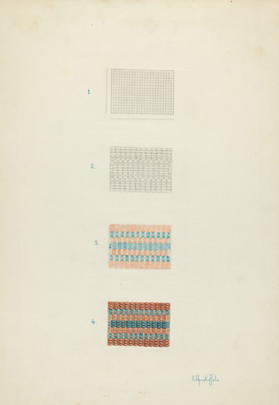 Detail der Bettdecke: Technikdemonstration von Cornelius Christoffels