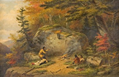 Herbst in Westkanada, Chippeway-Indianer von Cornelius Krieghoff