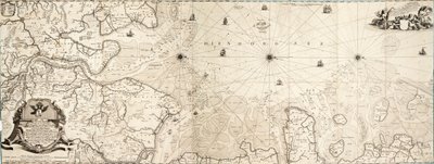 Karte der Nordsee von Cornelius Martin Wohlers