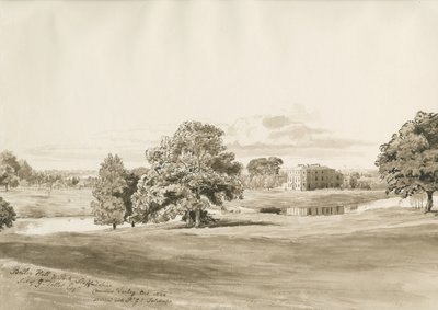 Betley Halle: Sepiawaschzeichnung, Okt. 1820 von Cornelius Varley