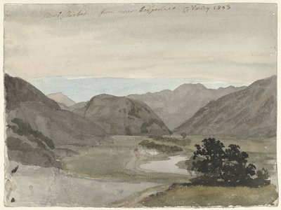 Blick auf Moel Siabod von Beddgelert, Nordwales von Cornelius Varley