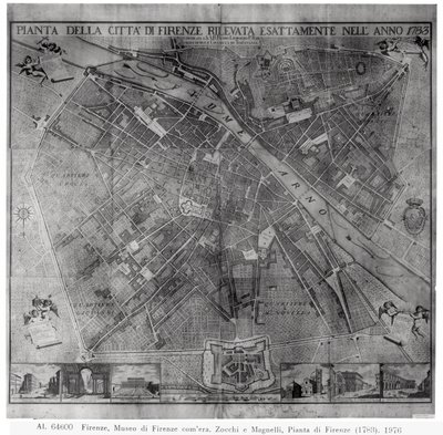 Stadtplan von Florenz, 1783 von Cosimo Zocchi
