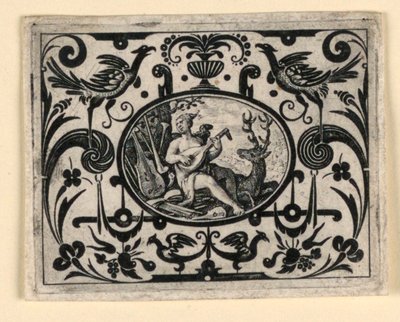 Sinn des Hörens, Tafel aus Quinque sensum typi in usum aurifabroru exarati (Bilder der fünf Sinne, graviert zum Nutzen der Goldschmiede) von Crispijn de Passe the Elder