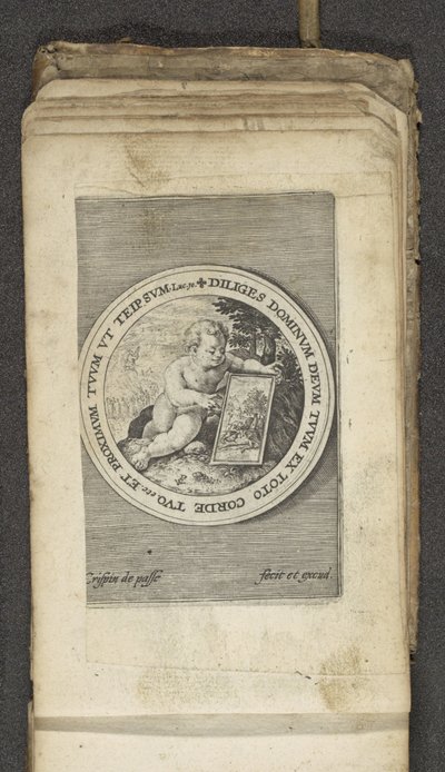 Putto mit Tafel von Crispijn van de Passe (I)