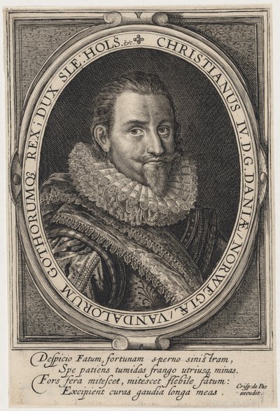 Christian IV., König von Dänemark von Crispijn van de Passe I