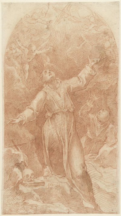 Stigmatisation des Franziskus von Assisi von Cristoforo Pomarancio