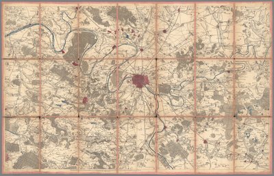 Geometrische Karte von Frankreich, von Cassini, Paris von Cesar Francois Cassini de Thury