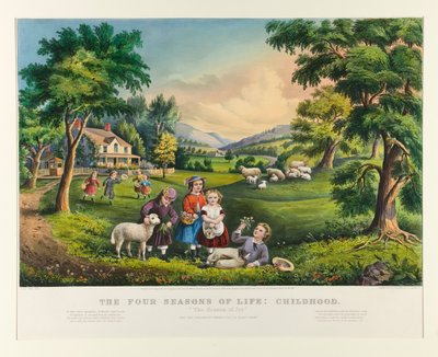 Die vier Jahreszeiten des Lebens: Kindheit von Currier and Ives