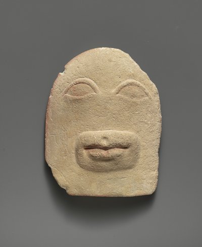 Kalkstein-Votivrelief von Augen und einem Mund (Kalkstein) von Cypriot School