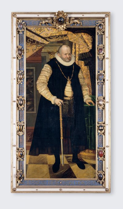Porträt des Kurfürsten von Sachsen August I von Cyriacus (c.1560 1598) Roder
