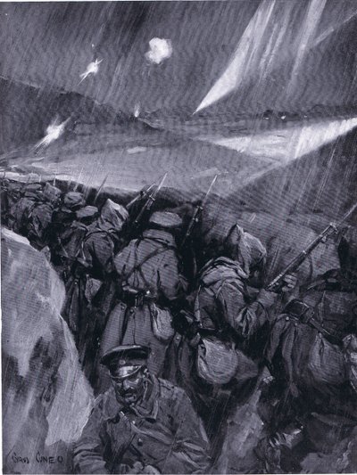 Bulgarier belagern Adrianopel (1912-1913) Balkankrieg, aus Hutchinsons Geschichte der Nationen (Band 4) veröffentlicht von Hutchinson, ca. 1920 (Lithografie) von Cyrus Cuneo
