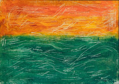 Orange-grüner Horizont von Dale Hefer