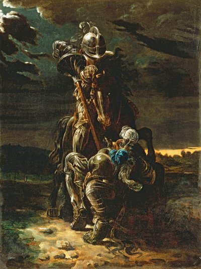 Und im ersten Lauf fielen der Elfenritter und sein Pferd von Daniel Maclise
