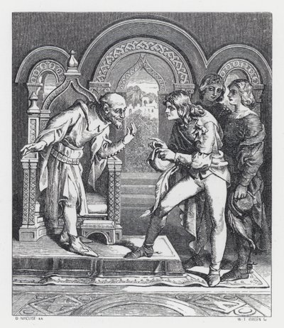 Illustration zu Tennysons Gedicht, Die Prinzessin von Daniel (after) Maclise