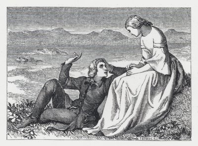 Illustration zu Tennysons Gedicht, Die Prinzessin (Gravur) von Daniel (after) Maclise