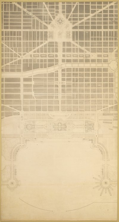 Tafel 129 aus dem Plan von Chicago: Chicago. Das Geschäftszentrum der Stadt von Daniel Burnham