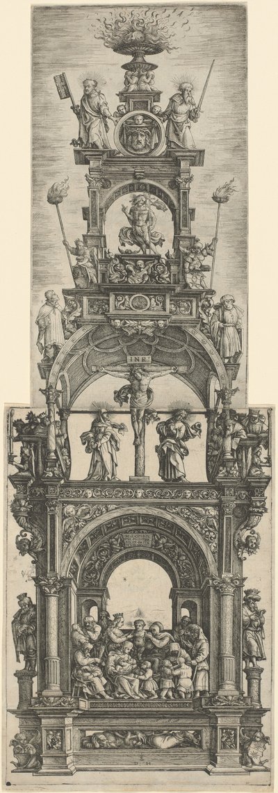 Triumphaltar mit Stationen im Leben Christi von Daniel Hopfer