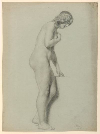 Zeichnung, Weiblicher Akt, 1858 von Daniel Huntington