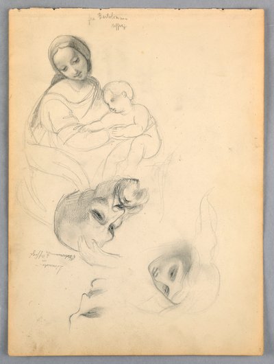 Madonna und Kind nach F, Oktober 1844 von Daniel Huntington