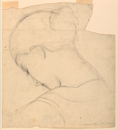 Studie für "Römisches Mädchen, Kopf einer Frau" von Daniel Huntington
