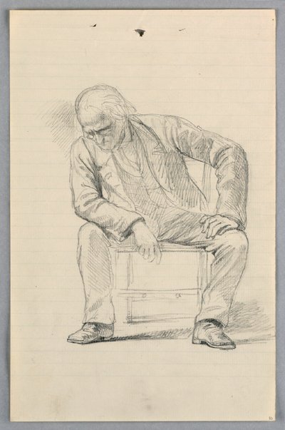 Zeichnung, Studie für "Wissenschaftliche Gruppe", 1858 von Daniel Huntington