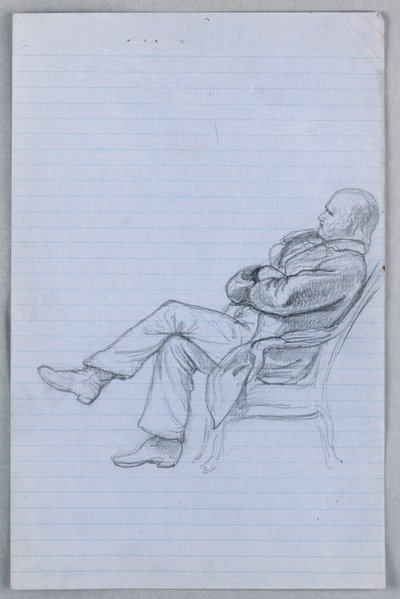Zeichnung, Studie für "Wissenschaftliche Gruppe", 1858 von Daniel Huntington