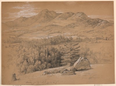 Ansicht des Mount Chocorua, vom Hügel rechts der Albany Road, 12. September 1854 von Daniel Huntington