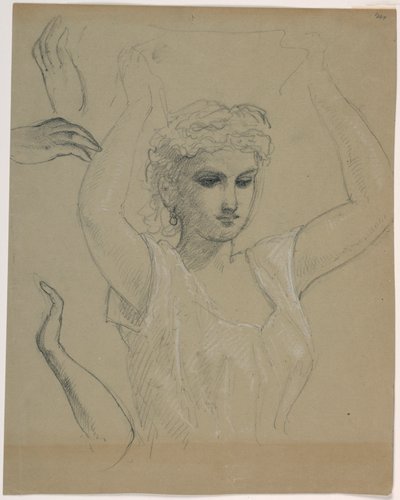 Frau mit erhobenen Händen A, 1844–45 von Daniel Huntington