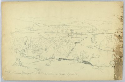 Blick auf Franconia und den Pemigewasset River vom Hügel südlich von Sanborn - W. Campton von Daniel Huntington