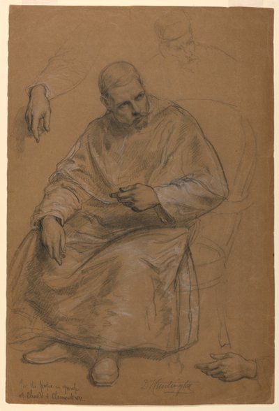 Studie für "Tizian zeigt die Grablegung Karl V. und Papst Clemens VII." von Daniel Huntington